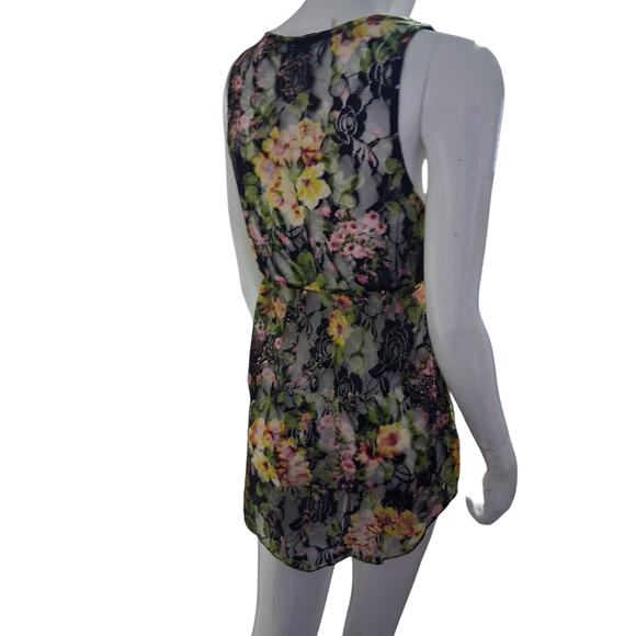 Y2K Vintage Julies Closet Womens S Lace‎ Asymmetrical Whimsigoth Fairy Sheer Top - Picture 3 of 13